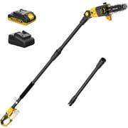 ZEGJAW Pole Saw, 8-Inch Pole Saw for Tree Trimming Cordless 15-FT Max Reach, Auto Oiling, Tool-Less Electric Pole Saw, Tree Trimmer with Battery \u0026 Fast Charger
